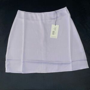 NWT weworewhat satin charmeuse mini slip skirt in heather purple